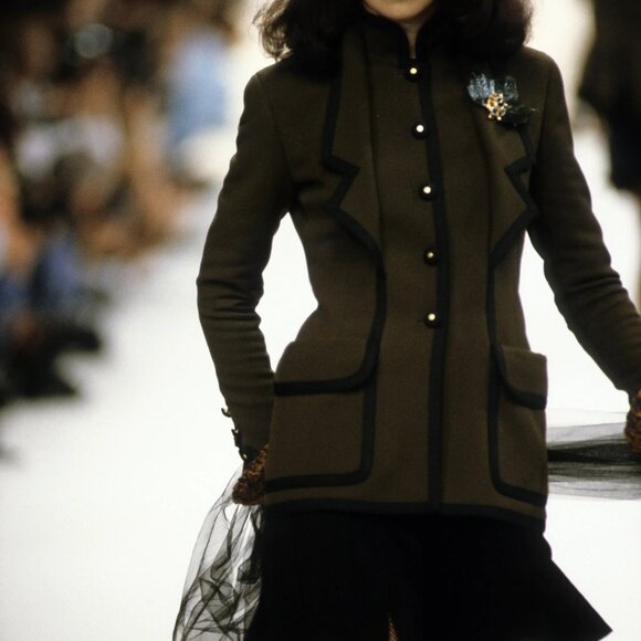 Vintage Chanel Boutique Black Double Placket Jacket 1991 Size 40 - Picture 1 of 10